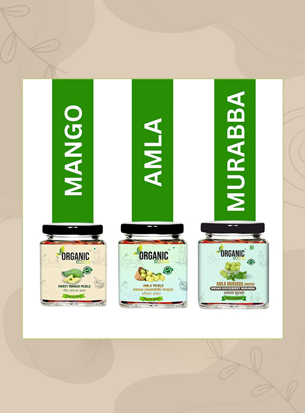 Organic Anand Sweet & Tangy Trio (Mango + Amla + Murabba)
