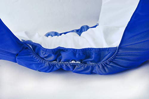 Adult Cloth Diaper - Waist Size 28-36 inch - Senior Reusable Washable for Older Men & Women with 2 Wet Free Four Layer Inserts for Day & Night Incontinence & Bedwetting, (Deep Blue)