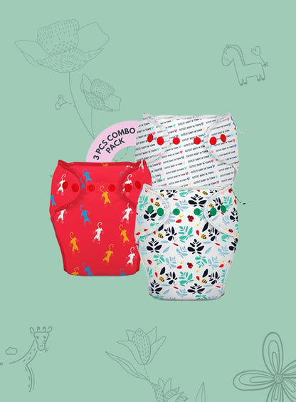 3 Piece Pack of New & Improved Smart Nappy for 10-18 months old (Size LXL)