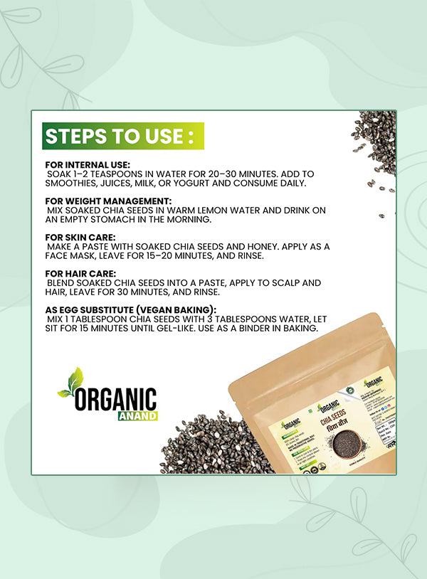 Chia Seeds | Natural Chia Seeds | Rich in Omega-3, Protein & Fibre