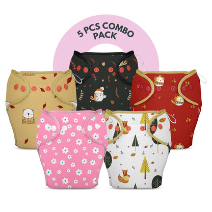 NEW! 5 Piece Pack of New & Improved Smart Nappy for 10-18 months old Infants (Size LXL)