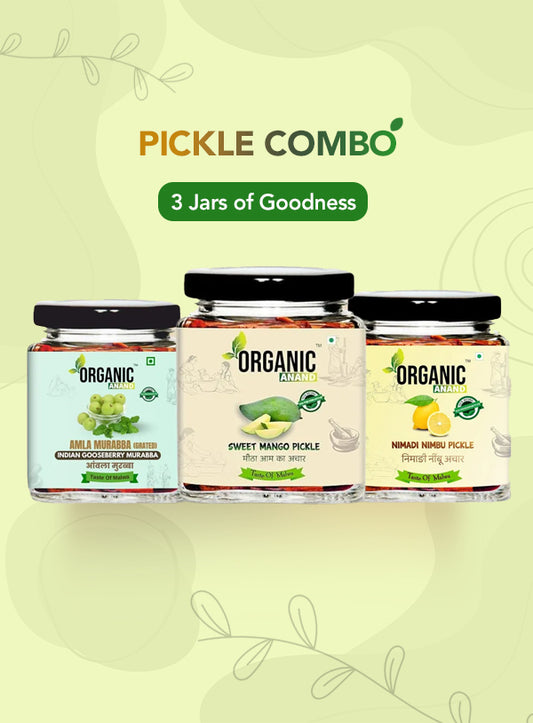 Organic Anand Family Trio (Mango + Nimadi Lemon + Murabba)