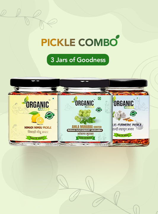 Organic Anand Healthy Trio (Amla + Garlic Turmeric + Nimadi Lemon)