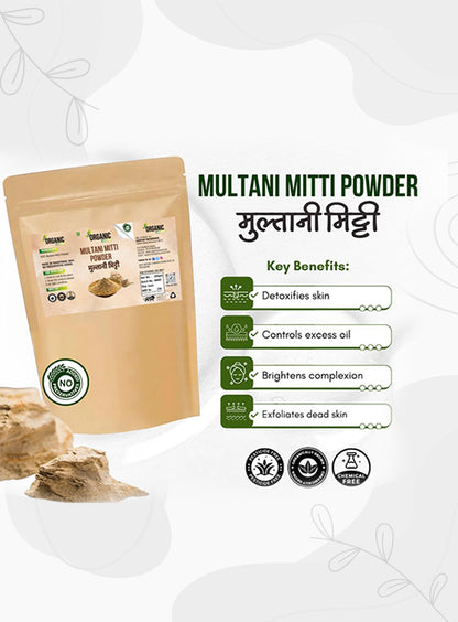 Pure Multani Mitti Powder | Natural Face, Skin & Hair Care | Exfoliating & Soothing