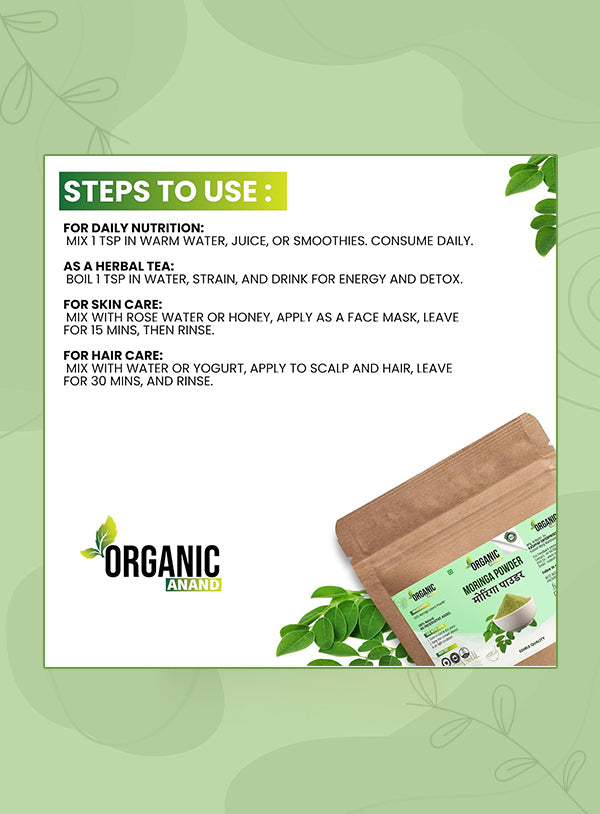 Moringa Powder | Pure Drumstick Leaf Powder | Natural Superfood for Daily Wellness