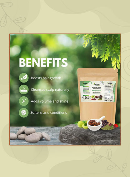 5-in-1 Herbal Shampoo Powder | Amla, Reetha, Shikakai, Bhringraj & Hibiscus | Natural Hair Care Blend