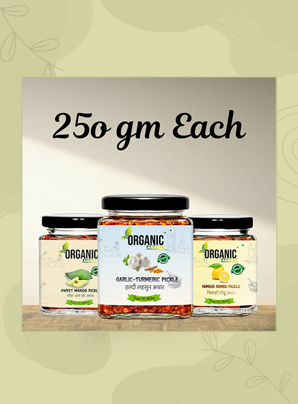 Organic Anand Spicy Trio (Mango + Garlic Turmeric + Nimadi Lemon)