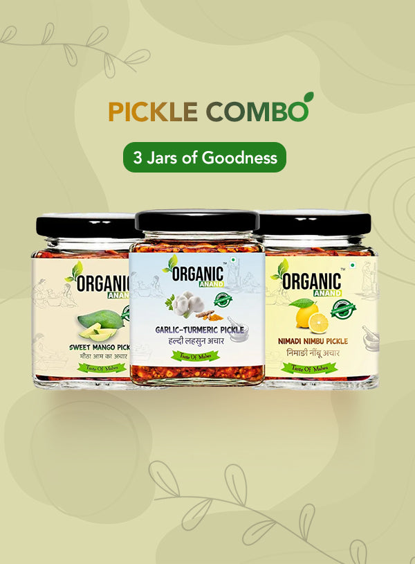 Organic Anand Spicy Trio (Mango + Garlic Turmeric + Nimadi Lemon)