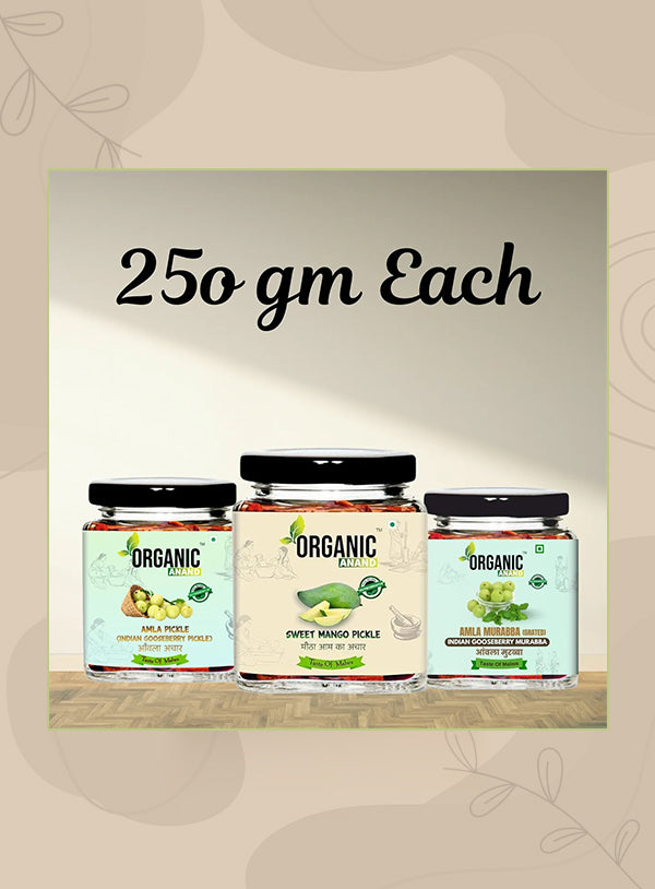 Organic Anand Sweet & Tangy Trio (Mango + Amla + Murabba)