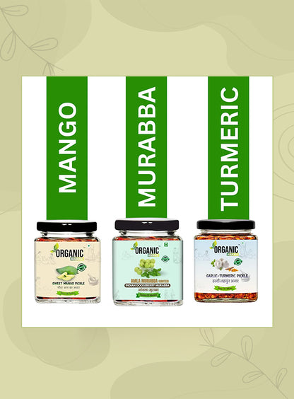 Organic Anand Wellness Trio (Mango + Garlic Turmeric + Murabba)